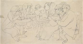 JULES PASCIN Group of 4 drawings.